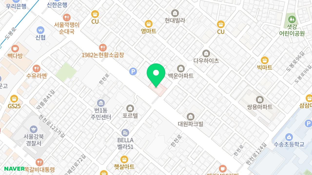 북서울요양병원 위치 지도